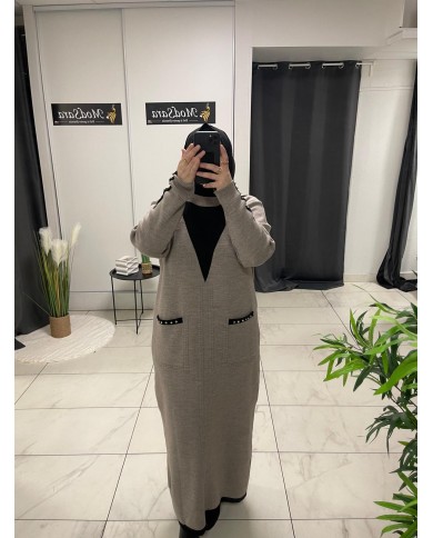 Tasli kalin triko elbise