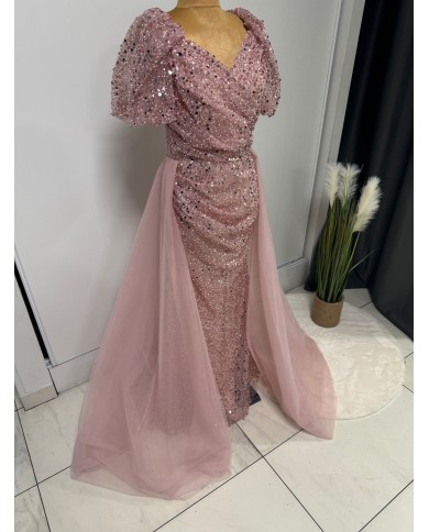 boncuklu kisa kol abiye