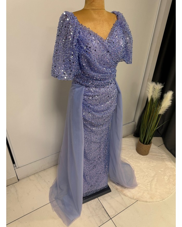 boncuklu kisa kol abiye