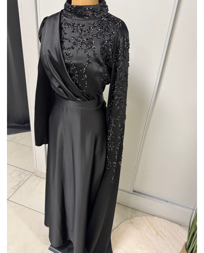 kolu tasli saten abiye