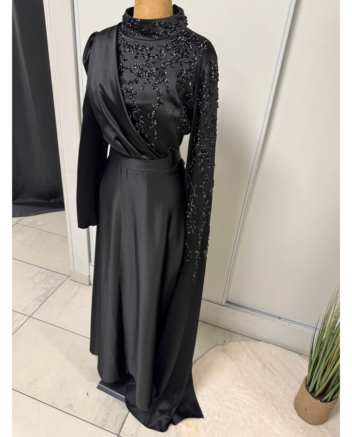 kolu tasli saten abiye