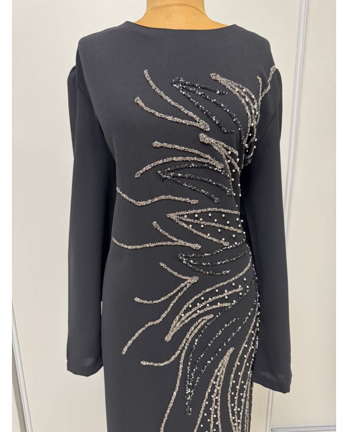 duz tasli buyuk beden abiye